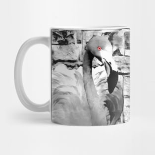 Flamingo Black and White Spray Paint Wall Mug